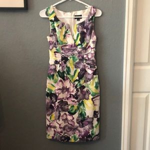 Adianna Paprell Floral Cocktail Dress